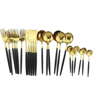 Cutlery Set Upscale Tableware Knife Fork Coffee Spoon Teaspoon 24 Piece Set